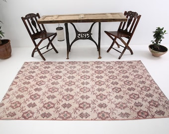 4x8  Turkish Vintage Rug,4x8 Vintage Rug,,4x8 Rug,4x8 Area rug,Antique Rug,Handmade rug,Anatolian rug,4x8 Vintage rug,Soft Rug,3619