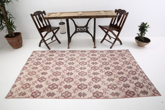 4x8  Turkish Vintage Rug,4x8 Vintage Rug,,4x8 Rug,4x8 Area rug,Antique Rug,Handmade rug,Anatolian rug,4x8 Vintage rug,Soft Rug,3619