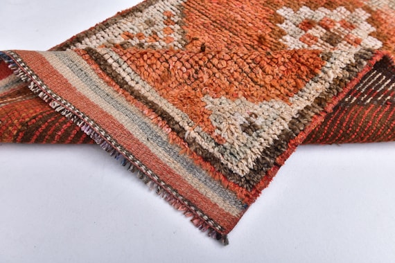 2x9 Herki Vintage Runner Rug, 2x9 Vintage Runner, 2x9 Rug, Oushak Handmade Wool Rug, 2x9 Runner Rug, 2x9 Herki Runner, Rug For Hallway Entry