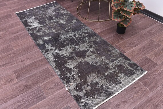 2x7 Vintage Handmade Traditional Runner Rug, Green Terracotta Color