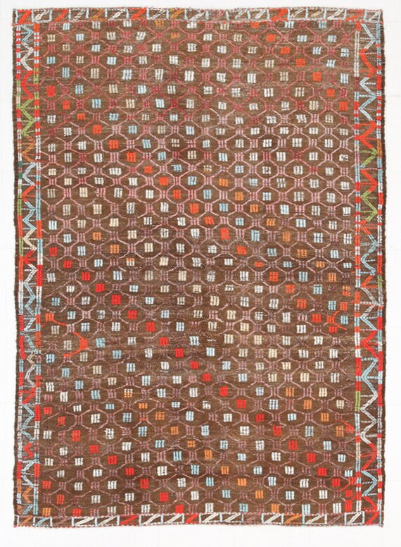 6x9 Rugs, 6x9 Kilim Rug, 6x9 Soft & Pastel Vintage Kilim Rug, 6x9, Turkish Kilim Rug, Wool Handmade Oushak, 6x9 Area Rug, Rug For Farmhouse