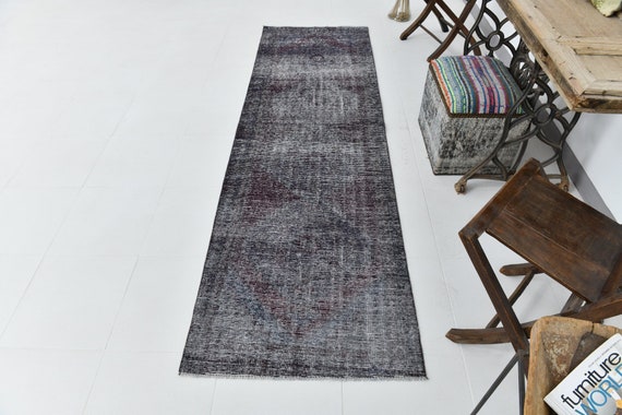 2x9 Runner Rug, 2x9 TURKISH VINTAGE RUNNER Rug, 2x9, Vintage Runner Rug, Wool Handmade Turkish Oushak, Vintage Runner 2x9, Rug For Farmhouse