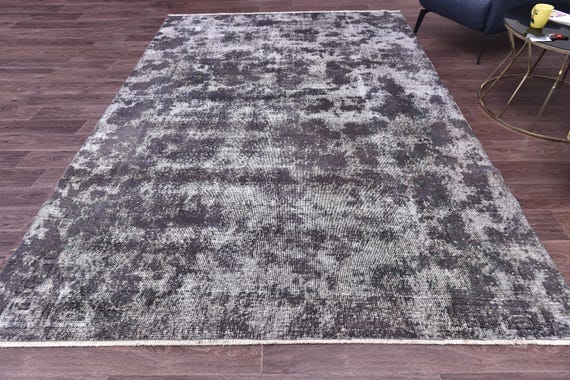 7x10 Vintage Farmhouse Rug, Vintage Area Rug, Gray White Color, 7x10 Large Area Rug, Wool Handmade Kilim, 7x10 Farmhouse Rug