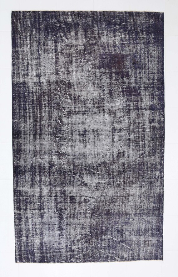 5x9 Area Rug, 5x9 DISTRESSED TURKISH VINTAGE Rug, 5x9, Turkish Vintage Rug 5x9, Wool Handmade Oushak Rug, Rugs 5x9, Blue & Purple Mix Rug,