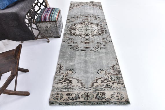3x10 TURKISH RUNNER Rug, 3x10 Kilim Runner, Handmade Oushak Rug, Bohemian Ethnic Rug, 3x10 Vintage Runner, Wool Kilim Rug, Turkish Runner