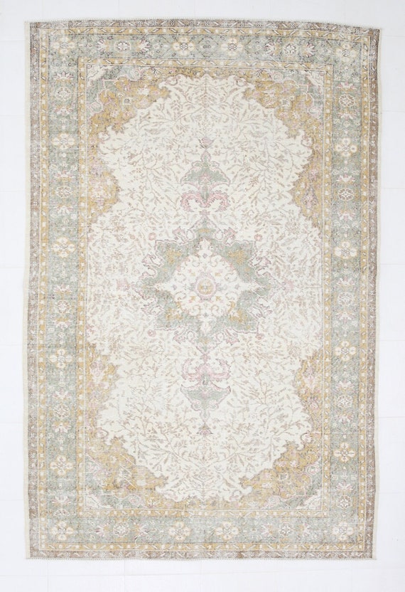 6x9 Rugs, Turkish Rug 6x9, 6x9 TURKISH VINTAGE AREA Rug, 6x9 Turkish Rug, Wool Handmade Turkey, Vintage Rug 6x9, Madallion & Oriental Style