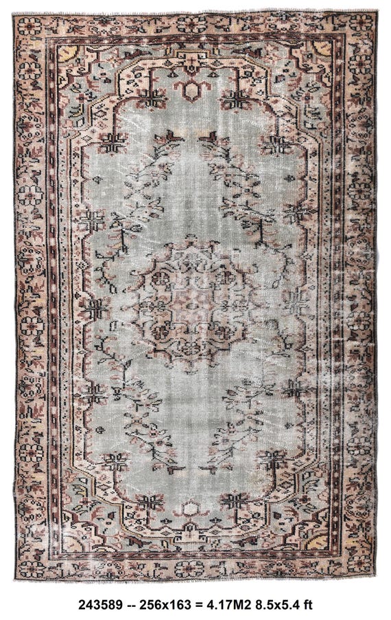 5x8 Turkish Vintage Rug, Brown, Green Color Rug, Handmade Home Decor, Turkish Area Rug 5x8, Living Room Rug, Antique Tapestry, 5x8 Rug