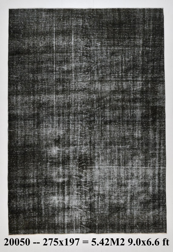 6x9 TURKEY TURKİSH VINTAGE Rug, 6x9, Handmade Oushak Rug, Faded Black Rug, Black Vintage Rug, Turkey Rug, 6x9 Rug, Living Room Tapis Carpets