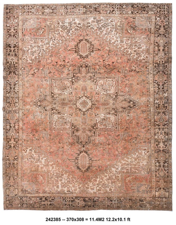 10x12 Antique Persian Oversize Area Rug, Handmade Luxury Rug, 10x12 Large Living Room Rug, Traditional Rug, 10x12 Vintage Oversize Rug