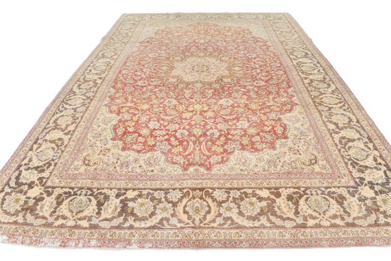 10x13 Area Rug, 10x13 Red Brown Unique Rug, Oversize Unique Rug, Large Area Rug, 10x13 Rug, Oriental Style, 10x13 Unique Rug, Antique 54s