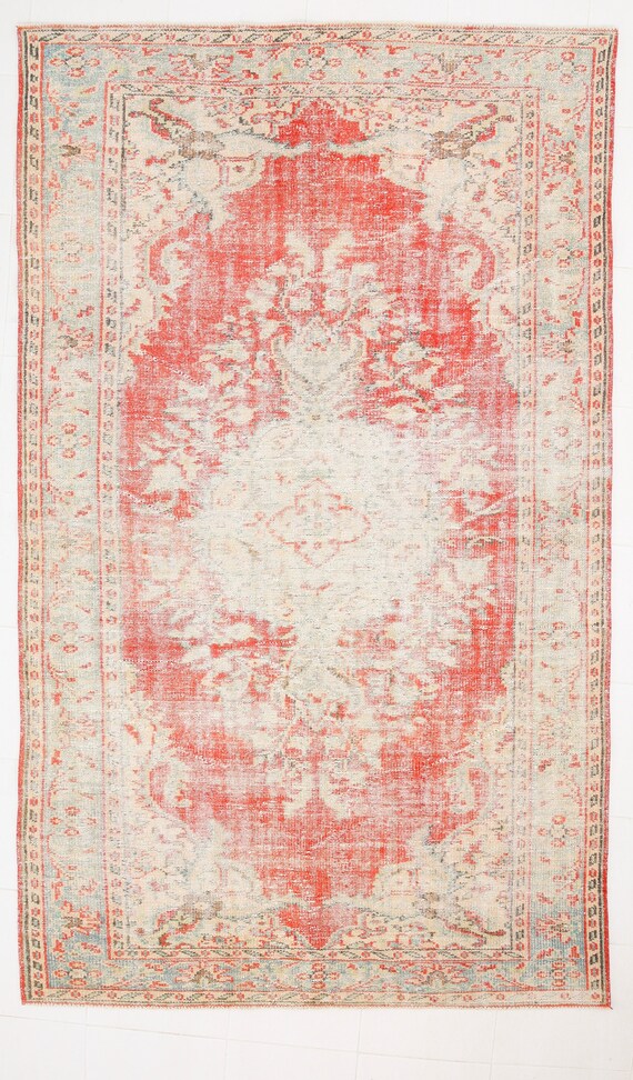 6x9, 6x9 VINTAGE PERSIAN RUG, 6x9, Handmade Persian Rug, 6x9 Area Rug, Persian Rug, 6x9 Vintage Carpet, 6x9 Persian Heriz Rıg, Carpets 6x9