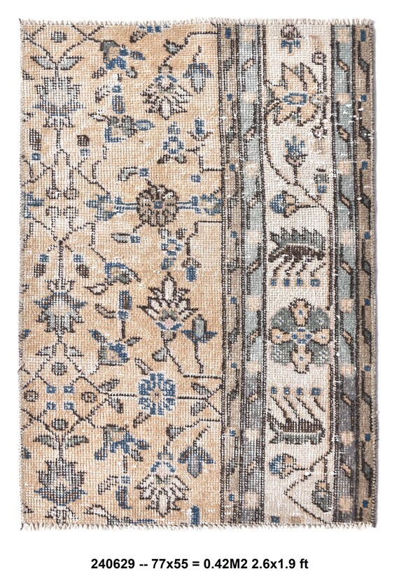 2x3 Vintage Doormat Rug, 2x3 Doorwway Rug, Handmade Home Decor,  2x3 Bathroom Rug, Turkish Rug, 2x3 Wool Rug, Small Rug