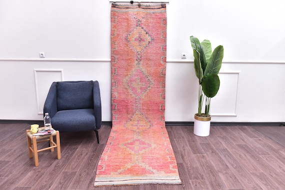 3x11 Vintage Handmade Soft Wool Hallway Kitchen Runner Rug
