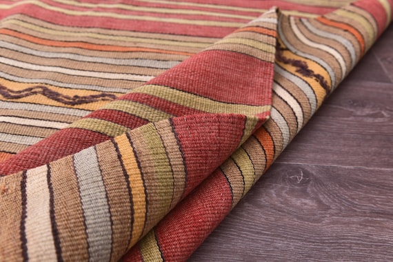 4x4 Vintage Square Accent Kilim Rug, 4x4 Doormat Rug, 4x4 Rug, Small Handmade Wool Rug, 4x4 Turkish Rug,  4x4 Wool Jute Kilim Rug