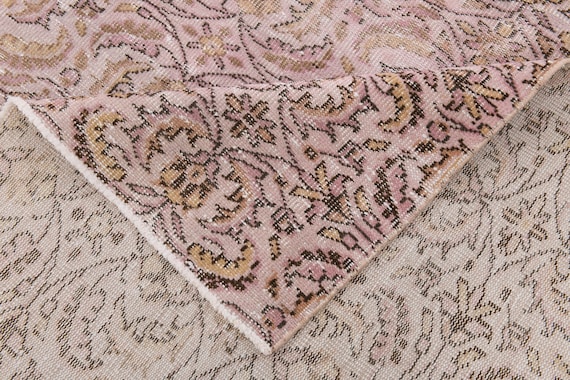 6x9 Turkish Vintage Pink Rug, Pink Vintage Rug, Handmade Pink Rug, 6x9 Area Rug, Shades Of Pink, Turkish Pink Rug, 6x9 Rug, Carpets