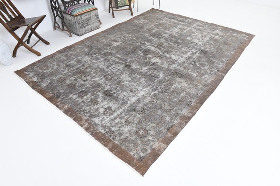 7x10 Soft Wool Turkish Vintage Rug, 7x10 Turkish Vintage Rug, Oversize Rug, Wool Area Rug, Large Oversized Boho Luxury, Rugs ,6601
