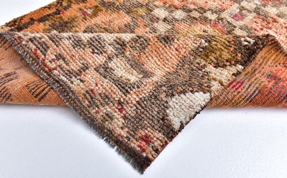 3x9 Rug, 3x9 Vintage Runner, 3x9 TURKISH VINTAGE RUNNER Rug, 3x9 Runner Rug, Handmade Wool Rug, Red Orange Turkish Runner, Hallway Runners