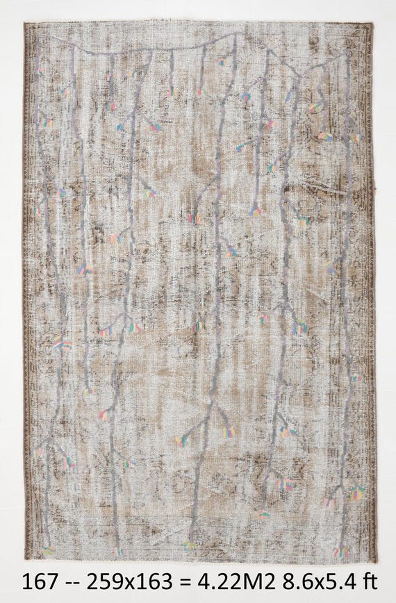 5x8 Vintage Distressed Area Rug, Turkish Vintage rugs, Traditional Rug
