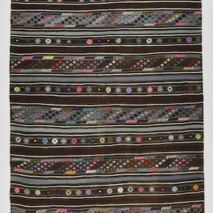 5x7 Area Rug, Kilim Rug 5x7, 5x7 TURKISH VINTAGE KILIM Rug, 5x7, Oushak Handmade Kilim, Indıan Blue Kilim, Vintage Kilim Rug 5x7, Antique