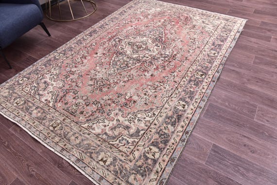 5x8 Area Rug, 5x8 Vintage Rug, 5x8 Turkish Vintage  Rug, Antique Handmade Kilim, 5x8 Kilim Rug, Pink Black Area Rug, Anatolian