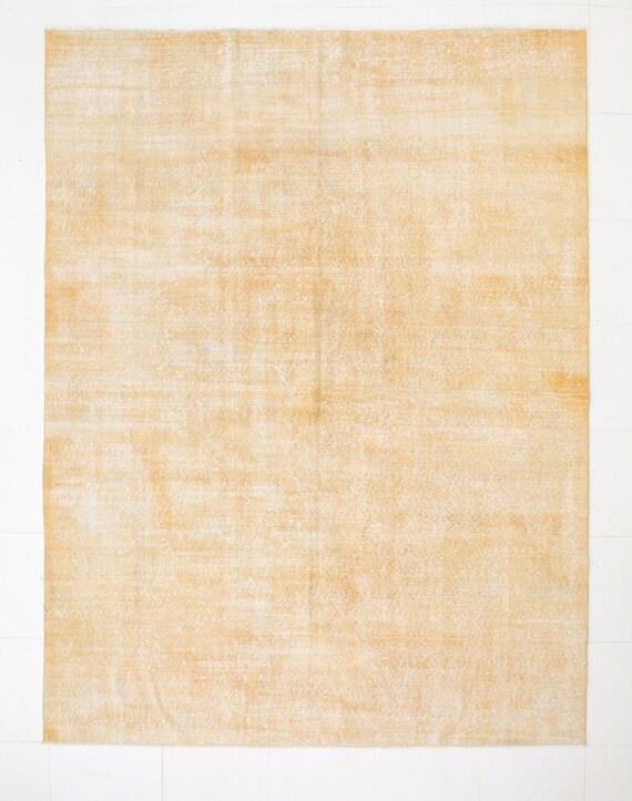 7x9 Area Rug, 7x9 Faded Vintage, 7x9 TURKISH VINTAGE AREA Rug, 7x9, Oushak Handmade Rug, 7x9 Rugs, Pale Mustard Vintage Rug, Anatolian 57s