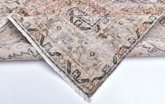 5x9 Peach and Blue Vintage Rug, 5x9 Vintage Rug 5x9 Rug Wool Handmade Rug 5x9 Area Rug 5x9 Turkish Rug Rug For Living Room Bedroom Office