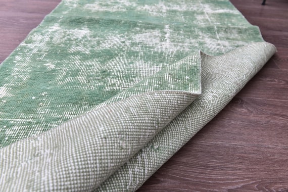 2x8 Vintage Sage Green Runner Rug, Neutral Runner Rug, Handmade Home Decor, 2x8 Turkish Runner, 2x8 Area Rug, Hallway Rug, Faded Runner Rug