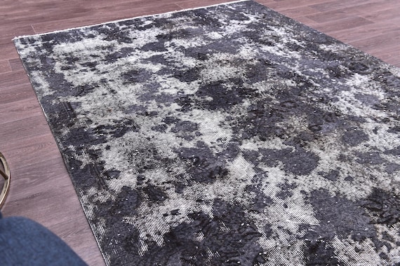5x8 Vintage Overdyed Area Rug, Modern Home Decor, Handmade Wool, Area Rug For Living Room Bedroom