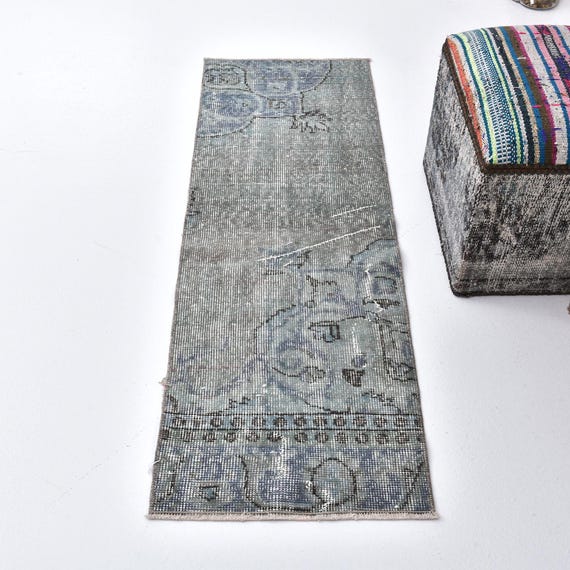 2x5Vintage Runner Rug, 2x5 Oushak Runner, 2x5 Rug, Short Hand-Knotted Wool Rug, 2x5 Runner Rug, 2x5 Vintage Runner, Laundry Runner