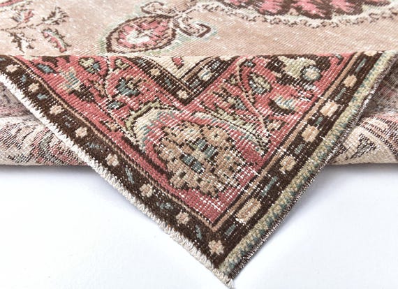 6x9 Red and Brown Persian Rug, 6x9 Persian Rug, 6x9 Rug, Aesthetic Handmade Wool Rug, 6x9 Area Rug, 6x9 Vintage Rug, Living Room Bedroon Rug