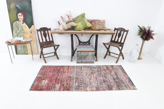 3x6 Area Rug - 3x6 Small Vintage - 3x6 TURKISH VINTAGE AREA Rug - 3x6 - Aesthetic Handmade Vintage - 3x6 Rug - Mid Century - Vintage Rug 3x6