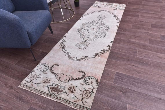 2x8 Vintage Faded Runner Rug, Handmade Home Decor, 2x8 Turkish Runner, 2x8 Area Rug, Hallway Rug, 2x8 Persian Style Runner Rug, 2x8 Rug