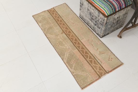 2x4 Area Rug, 2x4 PERSIAN DOOR MAT Rug, 2x4 Door Mat Rug, 2x4 Rug, Brown Beige Bath Mat Rug, Small Persian Rug, 2x4 Bath Mat Rug, Antique