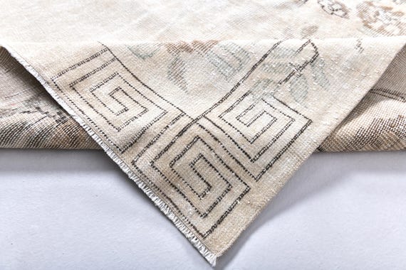 7x11 Light Brown & Beige Vintage Rug, 7x11 Vintage Rug, 7x11 Rug, Handmade Wool Large Rug, 7x11 Area Rug, 7x11 Turkish Rug, Living Room Rug