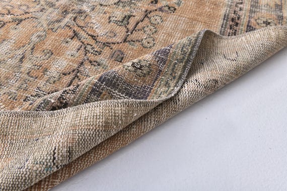 5x7 Vintage Flatweave Kilim Rug, 5x7 Handmade Wool Jute Kilim Rug, Faded Turkish Kilim, 5x7 Traditional Kilim Rug, 5x7 Farmhouse Area Rug