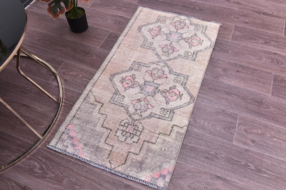 2x4 Area Rug, 2x4 PERSIAN DOOR MAT Rug, 2x4 Door Mat Rug, 2x4 Rug, Brown Beige Bath Mat Rug, Small Persian Rug, 2x4 Bath Mat Rug, Antique