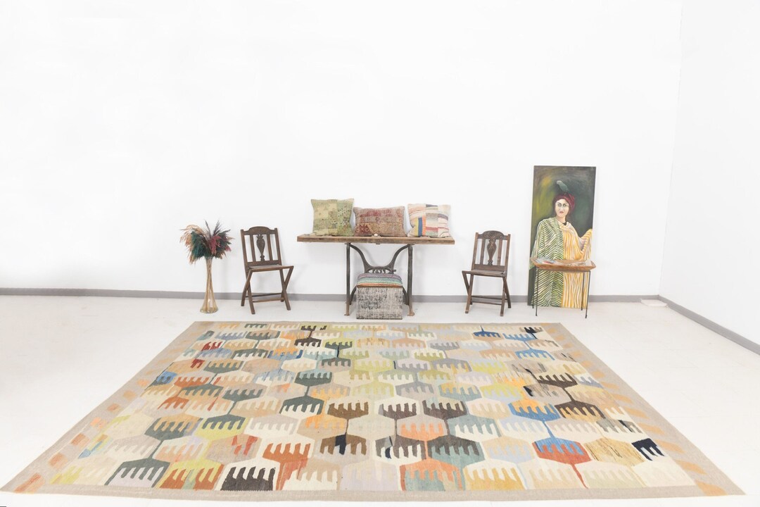 Area Rug 9x12 9x12 Kilim Rug 9x12 Oversize Vintage Kilim Etsy