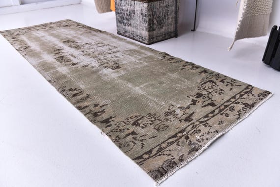 2x8 Light Brown Cream Vintage Runner Rug, 2x8 Vintage Runner, 2x8 Rug, Hand-Knotted Wool Rug, 2x8 Runner Rug, 2x8 Turkish Runner, Bohemian