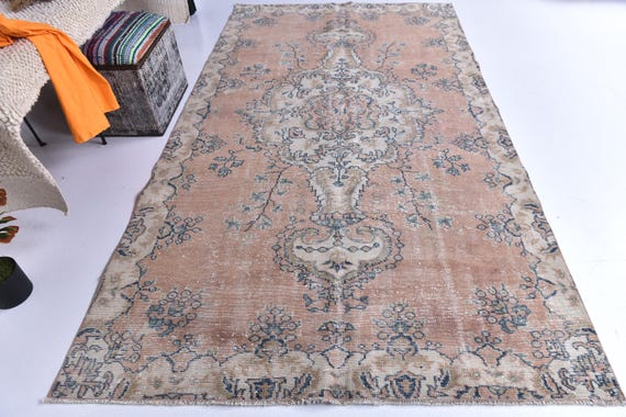 5x9 Vintage Handmade Traditional French Style Rug