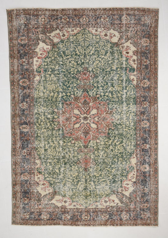 5x8 Rug, 5x8 TURKEY VİNTAGE TURKİSH Rug, 5x8, Handmade Oushak Rug, Soft Beige Rug, Beige Turkish Rug, Turkey Rug, 5x8 Rug, Living Room Tapis