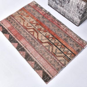 2x3 Rugs, Small Turkish, 2x3 VINTAGE TURKISH AREA Rug, 2x3, Shades Of Green & Turquoise, Oushak Handmade Rug, Turkish Rug Area, Antique 58s