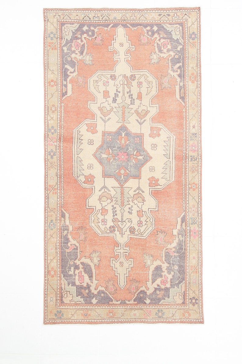 FADED VINTAGE RUG Soft Vintage Rug Oushak Rug image 3