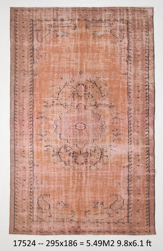 6x10 Rug,Vintage Rug,6x10 Area Rug,6x10 Vintage Rug,Distressed Rug,6x10 Turkish Rug,Handmade Oushak Rug,Wool Vintage Rug,Turkish Rug,6x10Rug
