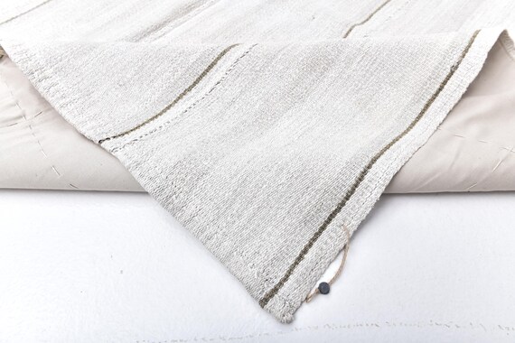 6x6 White Beige Bohemian Hemp Rug, 6x6 Hemp Rug, 6x6 Rug, Neutral Handmade Hemp Rug, 6x6 Area Rug, 6x6 Vintage Rug, Rug For Bohemian Room