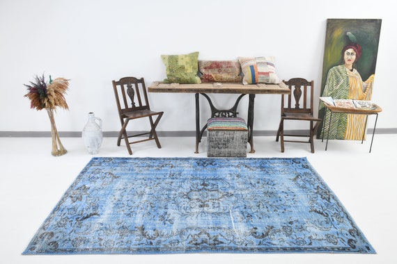 5x8 Turkısh Vintage Wool Rug, 5x8 Rug, Handmade Oushak Rug, 5x8 Area Rug, Vintage Rug, Turkey Rug, 5'1x8'3 Ft, Boho Chic Rug, Anatolian,