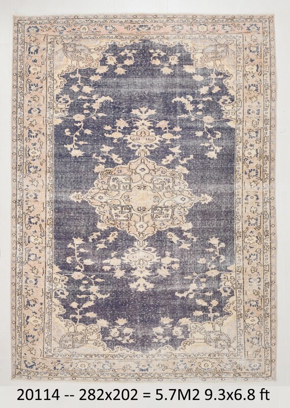 7x9 TURKISH VINTAGE DISTRESSED Rug, Vintage Rug, 7x9 Area Rug, 7x9 Rug, Handmade Turkish Rug, Turkish Rug, Turkey Rug, Shabby Chic,