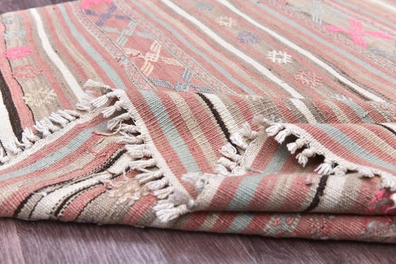 4x7 Vintage Kilim Rug, 4x7 Multicolor Geometric Kilim Rug, 4x7 Rug, Hand Woven Rug, 4x7 Turkish Kilim, Kilim Rug 4x7, Rug For Farmhouse