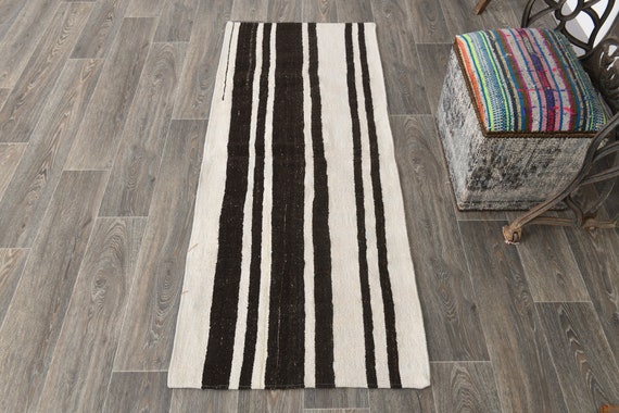 2x6 Runner Rug, 2x6 Pastel Hemp Vintage Runner Rug, 2x6 Hemp Runner, Natural Handmade Hemp, 2x6 Rugs,White Runner Rug, 2x6 Hemp Rug, Antique