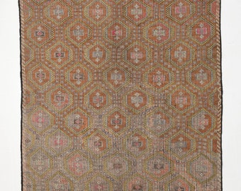 6x9 Rugs, 6x9 RED TONES KİLİM Rug, 6x9, Vintage Kilim Rug, 6x9 Area Rug, Handmade Oushak Rug, 6x9, Turkey Rug, Kids, Dorm, Living Room Rugs