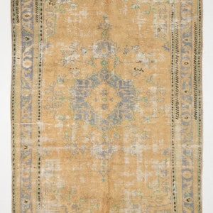 6x9 Area Rug, 6x9 Oushak Rug, 6x9 TURKISH VINTAGE OUSHAK Rug, 6x9, Handmade Oushak Rug, Oriental Living Room, Bedroom, Dorm, Wool Carpet 6x9
